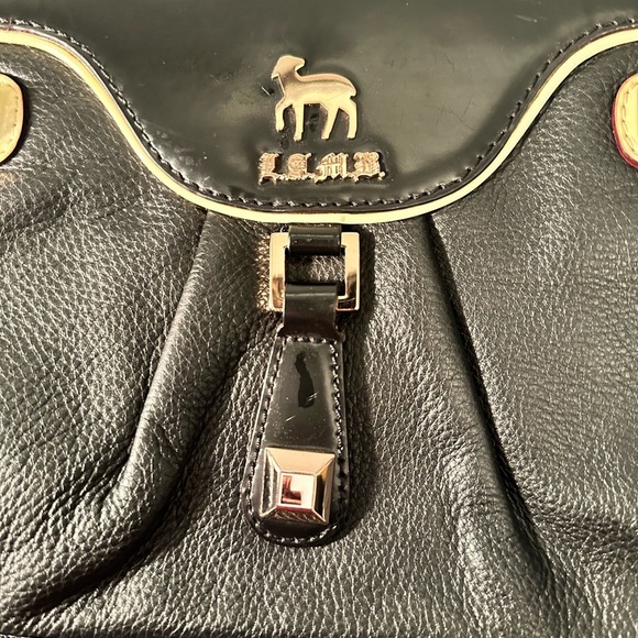 L.A.M.B black and white leather vintage clutch - Picture 2 of 15